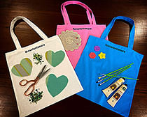 Tote decorating workshop for kids and teens