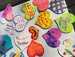 Community painting hearts