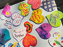 Community painting hearts